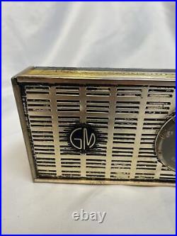 Delco Radio GM Tabletop AM Gold Vintage UNTESTED PARTS OR REPAIR ONLY