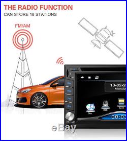 Double 2Din HD Car GPS Stereo DVD CD Player Bluetooth Dash Radio with 8G Free Maps