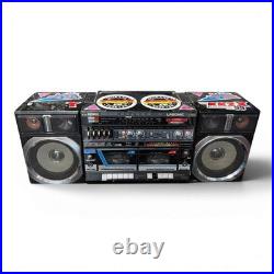 FOR PARTS/REPAIR Vintage Lasonic L-30K Boombox Dual Cassette Radio KZZU KEZE 80s