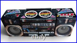 FOR PARTS/REPAIR Vintage Lasonic L-30K Boombox Dual Cassette Radio KZZU KEZE 80s