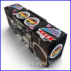 FOR PARTS/REPAIR Vintage Lasonic L-30K Boombox Dual Cassette Radio KZZU KEZE 80s
