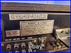 FOR PARTS Sherwood S-7100A Vintage AM/FM Stereo Receiver One Weak Channel