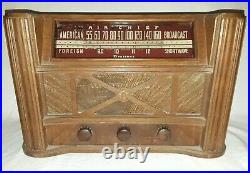Firestone Air Chief 4-A-20 Vintage Wooden Radio GOOD COSMETIC, PARTS ONLY
