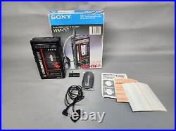 (For Parts Read) Sony Walkman WM-F17 Vintage Cassette Radio Player