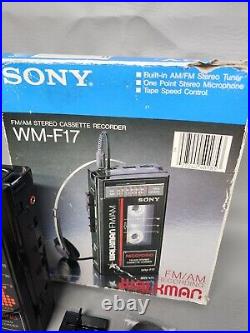 (For Parts Read) Sony Walkman WM-F17 Vintage Cassette Radio Player