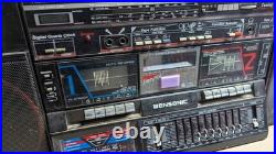 For Parts Vintage Bensonic Elite Electronic Ghetto Blaster Boombox Equalizer