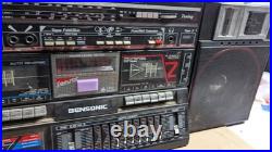 For Parts Vintage Bensonic Elite Electronic Ghetto Blaster Boombox Equalizer