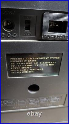 For Parts Vintage Bensonic Elite Electronic Ghetto Blaster Boombox Equalizer