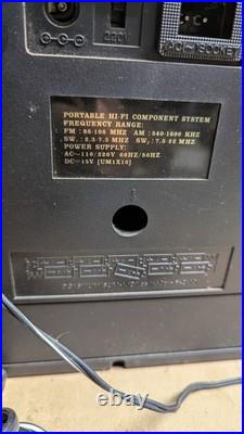 For Parts Vintage Bensonic Elite Electronic Ghetto Blaster Boombox Equalizer