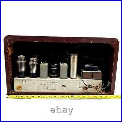 For Parts or Repair Vintage Coronado Tube Radio 1930's AM Short Wave Wooden