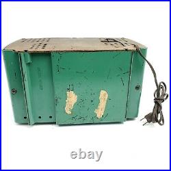 For Repair Or Parts Vintage Tube Radio Zenith AM FM Model H724 Green MCM Retro