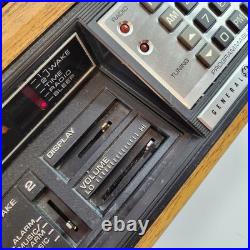 GE 7-4885A & 7-4880A Alarm Clock Radio Vintage Woodgrain Parts Repair 4885 4880