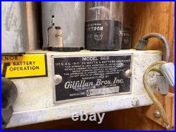 Gilfillan 66B The Overland Vintage 1946 Tube AM Radio For Parts Repair