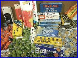HUGE LOT Vintage Electronic Radio Parts Transistor Capacitor Junk Drawer Box NOS