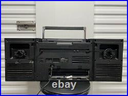 Helix HX-810 Vintage Boom Box Radio Ghetto Blaster Dual Cassette Rare Parts Only