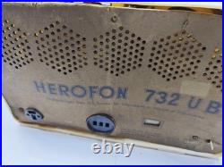 Herofon 732 UB Vintage Radio For Parts/Repair, Untested