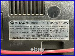 Hitachi Trk-w545w Boombox Rare Vintage Parts/repair