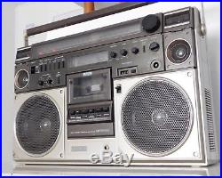 Huge Vintage Hitachi Trk-8600 8600hc Boombox Ghetto Blaster For Parts Only As-is