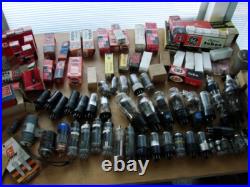 Huge Vtg. Radio/TV Electronics Glass Tubes & Resistors & other Components