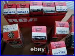 Huge Vtg. Radio/TV Electronics Glass Tubes & Resistors & other Components
