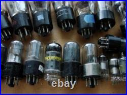 Huge Vtg. Radio/TV Electronics Glass Tubes & Resistors & other Components