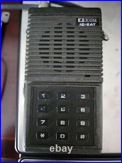 Icom IC-2AT Radios withvintage mic. One powers up, second is parts only. Lot of 2