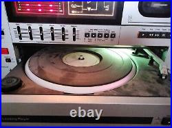 JC Penney Front Loading Turntable Record Player Cassette Vintage Radio FOR PARTS