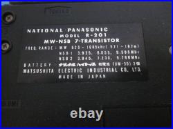 JUNK National Panasonic R-201 Vintage MWithNSB Shortwave Radio For Parts Repair