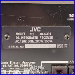 JVC JR-S301 Stereo Receiver Vintage Powers On Parts or Restoration