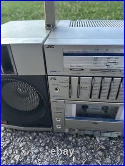 JVC PC-R11JW Vintage Boombox Parts Or Repair. Radio Working Tape Player Some