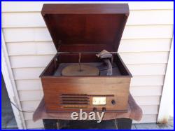 John Meck PX-5C5-EW19 Phono Turntable Trailblazer Tube Radio Vtg Parts BROKEN John Meck PX-5C5-EW19 Phono Turntable Trailblazer Tube Radio Vtg Parts BROKEN