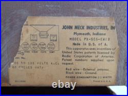 John Meck PX-5C5-EW19 Phono Turntable Trailblazer Tube Radio Vtg Parts BROKEN