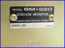 Kenwood SM-220 Vintage Ham Radio Station Monitor (parts or repair) SN 750167