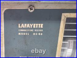Lafayette He-80 Radio Professional Receiver 0.55-54mhz 1963 Vintage Rare