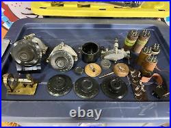 Large Mixed Lot of Various Knobs Condensers Vintage Tube Radio Parts