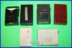 Lot Of 11 Vintage Transistor Radios & 2 Leather Cases For Parts Or Repair
