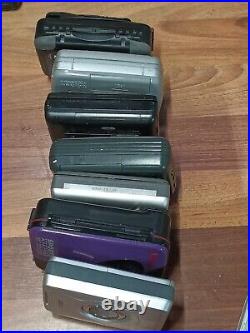 Lot Of 18 Vintage Portable Cassette Players Radios Headphone FOR REPAIR OR PARTS