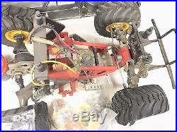 Lot Of 2 VINTAGE 80's TAMIYA BLACKFOOT with KO PROPO Radio Gear Rollers Parts I