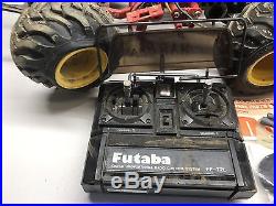 Lot Of 2 VINTAGE 80's TAMIYA BLACKFOOT with KO PROPO Radio Gear Rollers Parts I