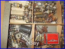 Lot Vintage Tube Amplifier/Radio Parts Hi Fi RF Chokes, Rare Light Bulbs, Fuses