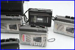 Lot of 12 Vintage Cassette Tape Recorders FM Radio Sony Headphones PARTS/REPAIR