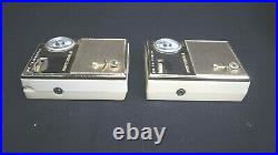 Lot of 2 Vintage Golden Motorola Six Transistor Radios AM ONLY- Parts Only