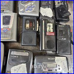 Lot of Vintage Stereo Cassette Players Recorders GE Pansonic Sony FOR PARTS
