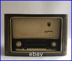 METZ 308 MCM Large Tabletop Tube AM FM SW Radio Germany As Is Parts or Repair