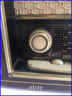 METZ 308 MCM Large Tabletop Tube AM FM SW Radio Germany As Is Parts or Repair