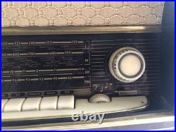 METZ 308 MCM Large Tabletop Tube AM FM SW Radio Germany As Is Parts or Repair