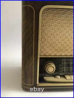 METZ 308 MCM Large Tabletop Tube AM FM SW Radio Germany As Is Parts or Repair