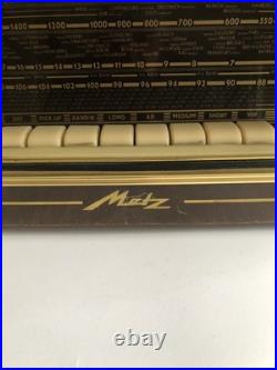 METZ 308 MCM Large Tabletop Tube AM FM SW Radio Germany As Is Parts or Repair