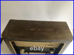 METZ 308 MCM Large Tabletop Tube AM FM SW Radio Germany As Is Parts or Repair