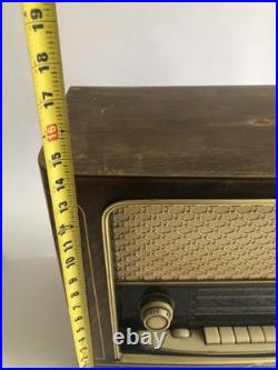 METZ 308 MCM Large Tabletop Tube AM FM SW Radio Germany As Is Parts or Repair